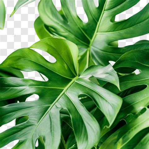 Monstera Deliciosa 잎 텍스처 열 대 단풍 식물 연구 디지털 렌더링 자연 Png 일러스트 및 이미지 에 대한