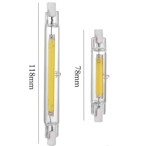 Dimmable R7s Led Light 78mm 118mm Cob Bulb 15w 30w 50w Ceramic R7s