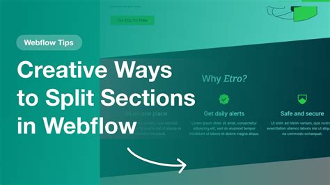 Creative Ways To Split Sections In Webflow YouTube