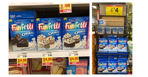 Pillsbury Funfetti Oreo Cake Brownie Mixes And Frosting Only 150 At Kroger Kroger Krazy