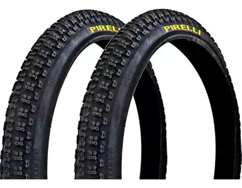 Par Pneu Bicicleta Mtb Aro 20x1 75 Bmx Cross Pirelli Cravo Cor Preto