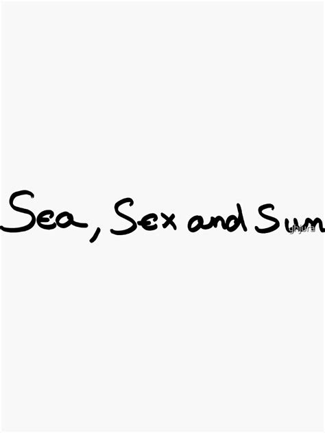 Sea Sex And Sun Sticker For Sale By Ghjura Redbubble