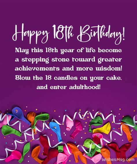 18th Birthday Messages, Wishes And Quotes WishesMsg, 57% OFF