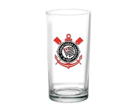 Copo De Vidro Cylinder Long Drink Corinthians Ml Papelaria Criativa