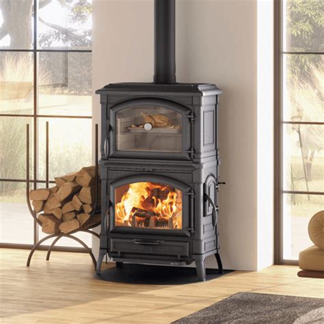 Poêle à Bois Isotta Forno EVO Noir Anthracite Poêle en fonte avec