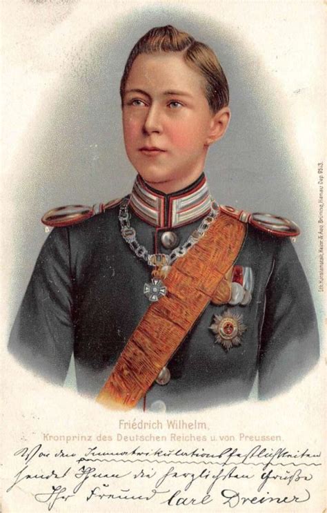 German Crown Prince Friedrich Wilhelm Prussia Vintage Postcard AA62248