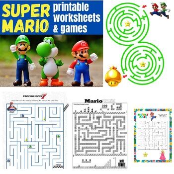 Super Mario Mazes Printable Worksheets & Game Activity Pack For Kids