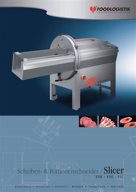 Foodlogistik FSK FSE FIC Slicer Brochure M M Equipment Corp