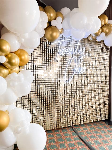 White Gold Shimmer Backdrop - Manawatu Parties | Party Hire