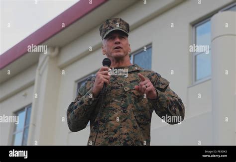 Maj Gen Richard L Simcock Gives A Motivational Speech To Marines Nov