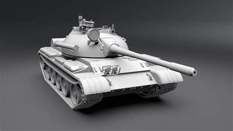 T55 Tank Scale model 3D model 3D printable | CGTrader