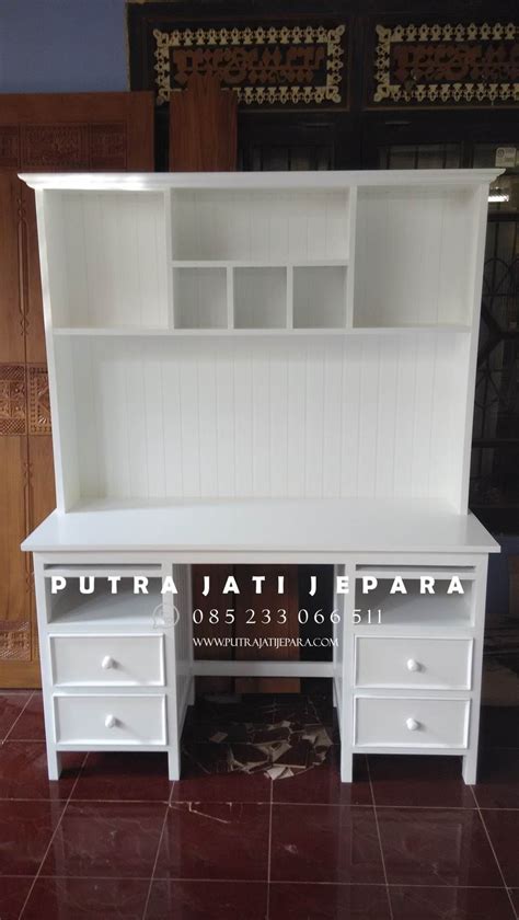 Meja Belajar Minimalis Putih