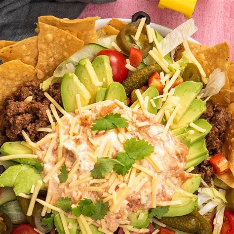 Loaded Beef Nacho Salad Olivado