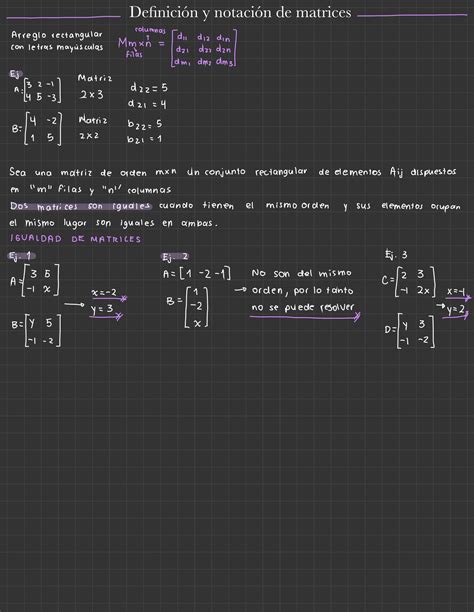 Solution Lgebra Lineal Definici N Suma Resta Y Producto De Matrices Pt