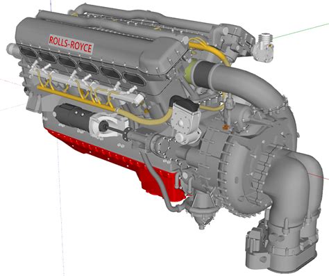 Free 3D file Rolls Royce Merlin V12 Engine Model 🎲 ・3D printing model to download・Cults