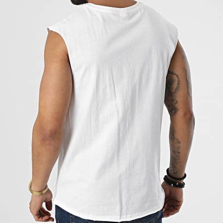 Urban Classics Tee Shirt Sans Manches Open Edge TB1562 Blanc