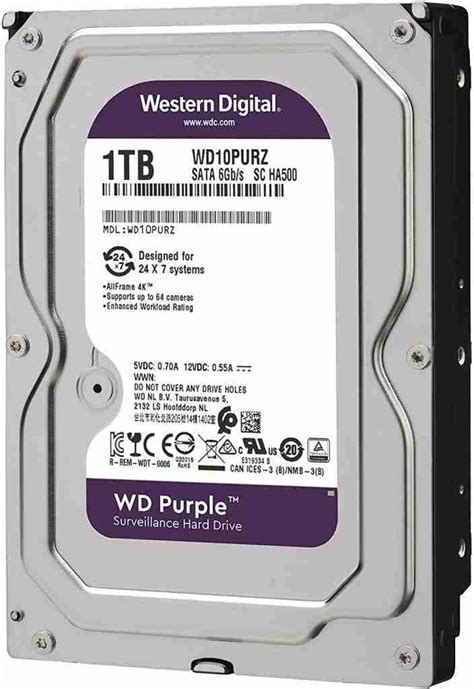 Wd Purple Surveillance Hard Drive Tb Mb Rpm Wd Purz