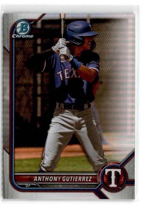 2022 Bowman Draft Chrome Refractor Anthony Gutierrez BDC 110 Texas