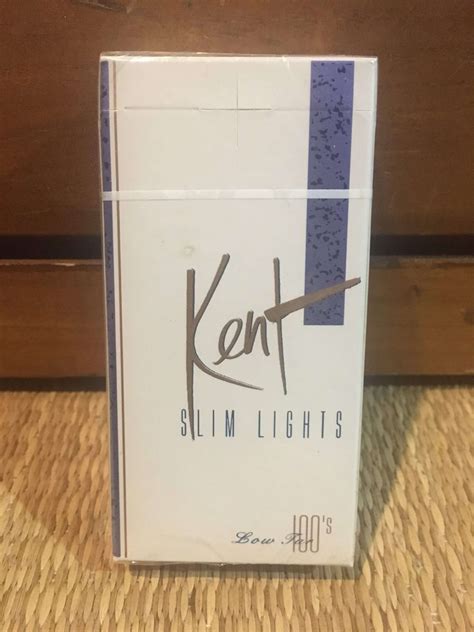 Kent Slim Lights 100s Cigarette Hard Pack Danlys Vintage Cigarette