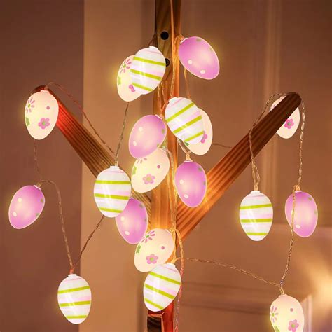 Njn 10ft 30led Easter Eggs String Lights Battery Operated