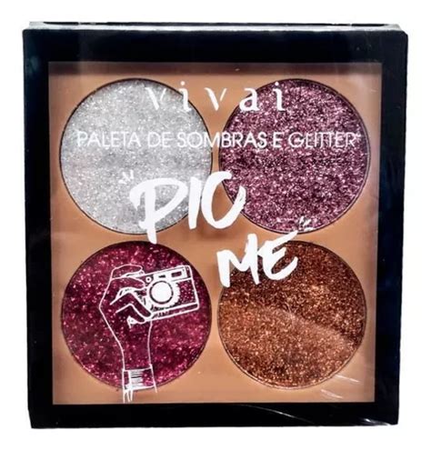 Paleta De Sombras Glitter Pic Me Vivai Mercadolivre