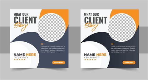 Client testimonial and feedback review template bundle with dark and ...