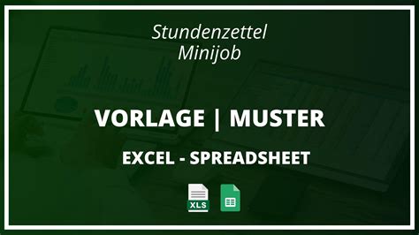 Stundenzettel Minijob Excel Vorlage Muster