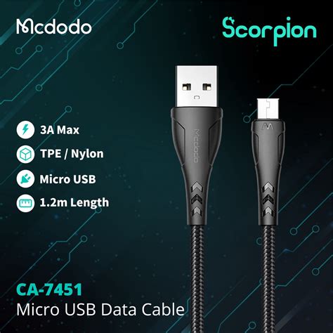 Mcdodo Ca Micro Usb Data Cable Shopee Malaysia