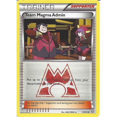 Pokemon Trading Card Game Team Magma Admin Uncommon Xy Double