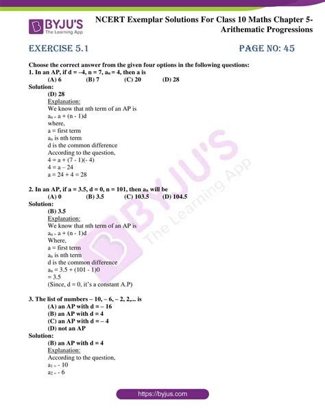 Ncert Exemplar Class Maths Solutions Chapter