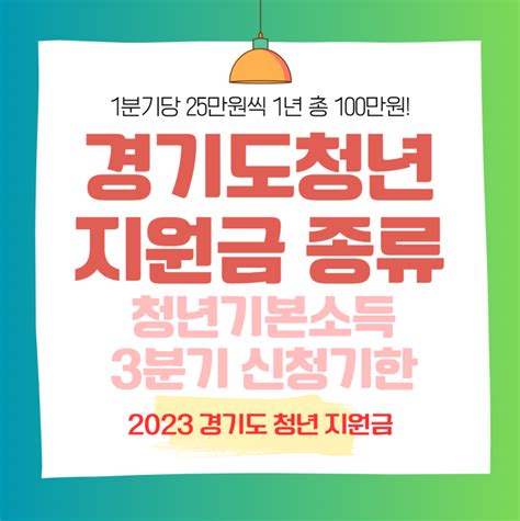 2023 경기도 청년지원금 신청 기간 청년 기본 소득 3분기 네이버 블로그