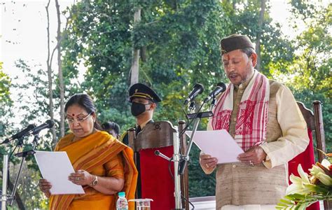 Tirath Singh Rawat Takes Oath As Uttarakhand Chief Minister The