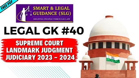 Legal Gk Important Supreme Court Judgments Exams Smart