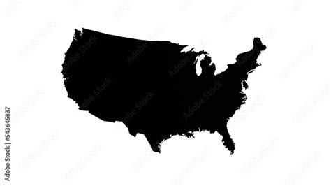 Map of United States of America USA map technology background. 4K ...