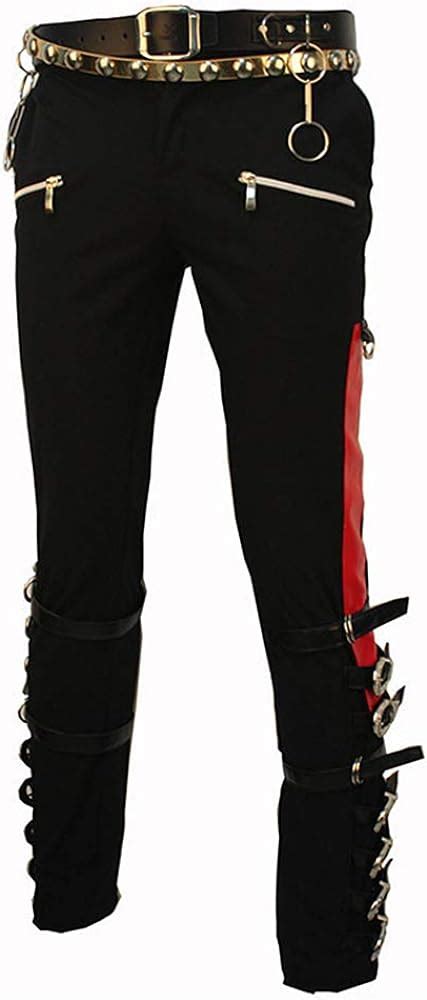 Thriller9 Michael Jackson Pantalones Bad Con 2 Cinturones