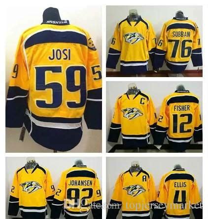 2020 2017 Preds Hockey Jerseys 59 Roman Josi 92 Ryan Johansen 76 P K ...