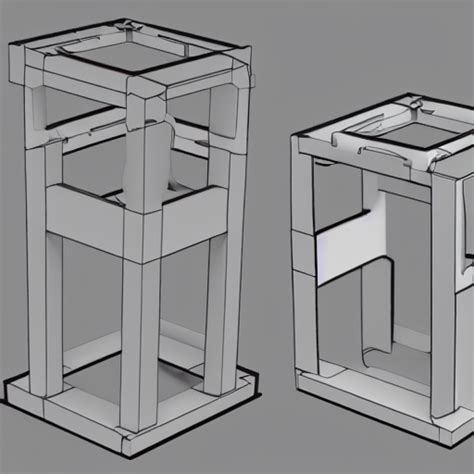 KREA AI Schematics For A 3 D Printable Lamp Instructional