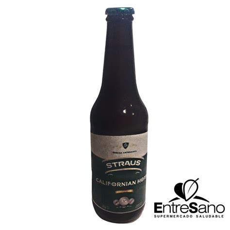 Cerveza Artesanal Californian Apa S Tacc 355cc Strauss Entresano