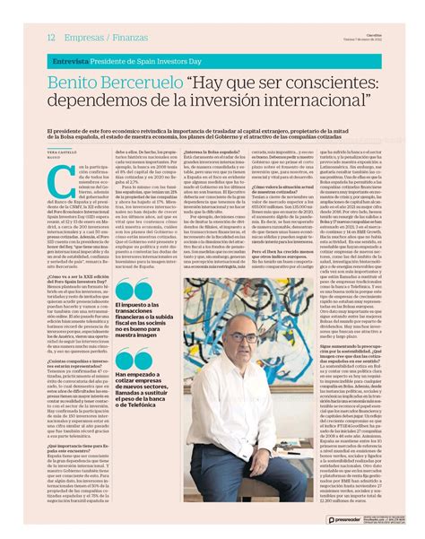 Entrevista A Benito Berceruelo Hay Que Ser Conscientes Dependemos De