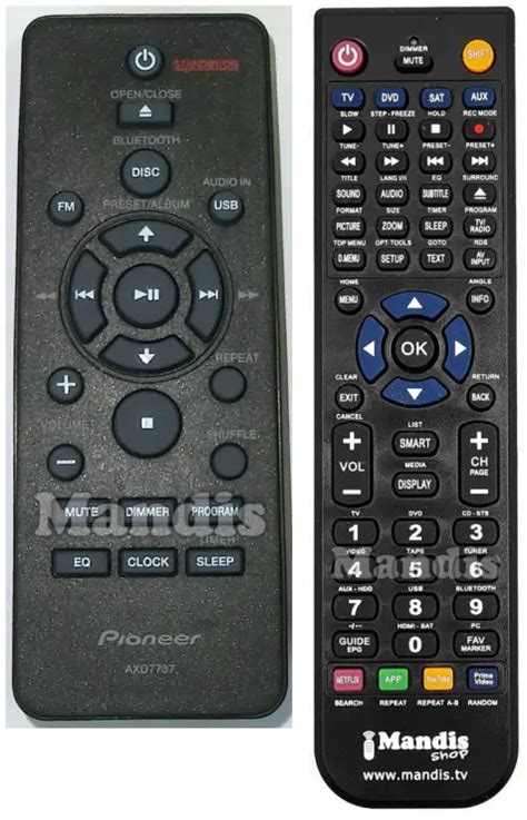 Mandis Pioneer AXD7737 Replacement Remote Control Instructions