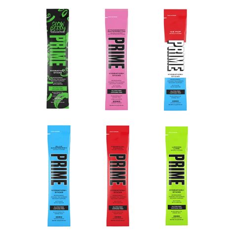 Prime Hydration Drink Mix Variety Pack Glowberry Ice Pop Blue