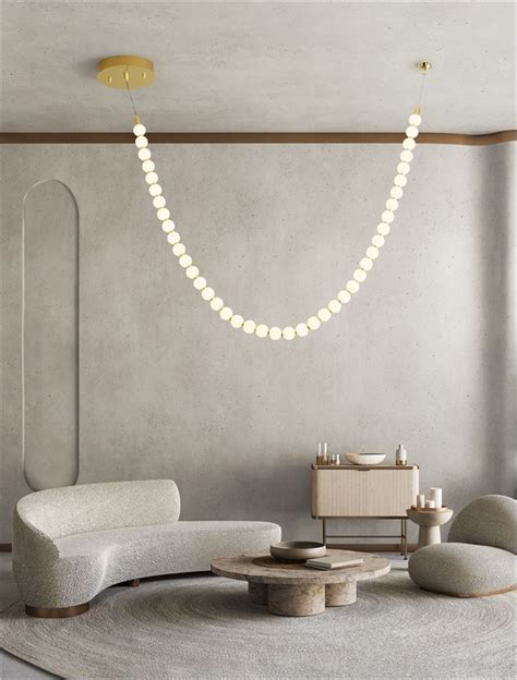 Nova Luce Suspension Perla Gold Metal Opal Glass