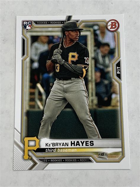 2021 Bowman Kebryan Hayes 66 Rookie Card Rc Pittsburgh Pirates Ebay