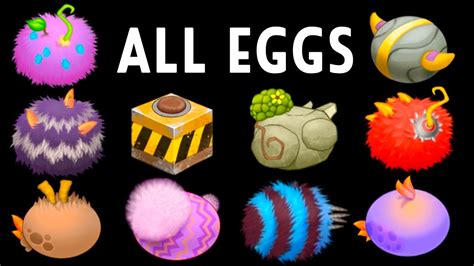 All Eggs My Singing Monsters Wublin Island With Rare And Epic