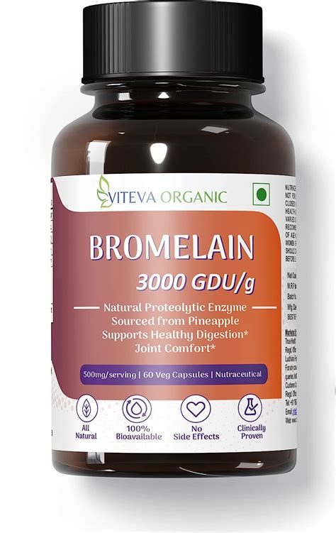 Buy Viteva Organic High Potency Bromelain Digestive Enzyme 3000 Gdug