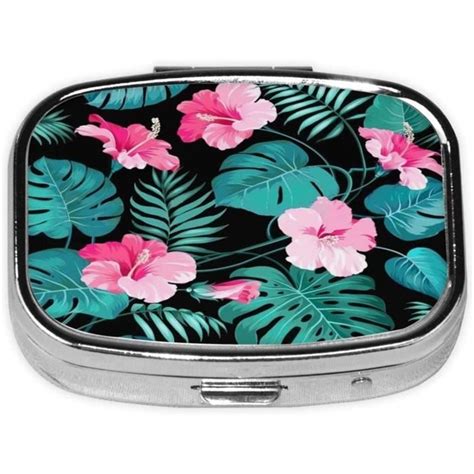 Pilulier Carr Portable Imprim Floral Hawa En Pour Sac Main