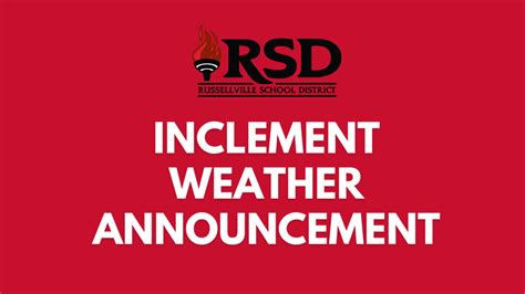 Inclement Weather Announcement Russellville School District