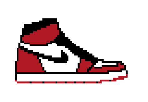 Handmade Pixel Art How To Draw A Nike Air Jordan Pixelart Images And