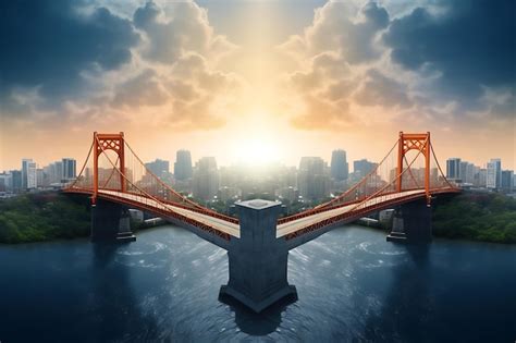 Mickey Para Colorir E Imprimir - Premium Photo | Skylines of two cities with a bridge in between