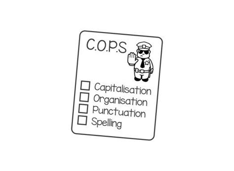 Cops Editing Checklist Writing Checklist Editing Checklist Pre